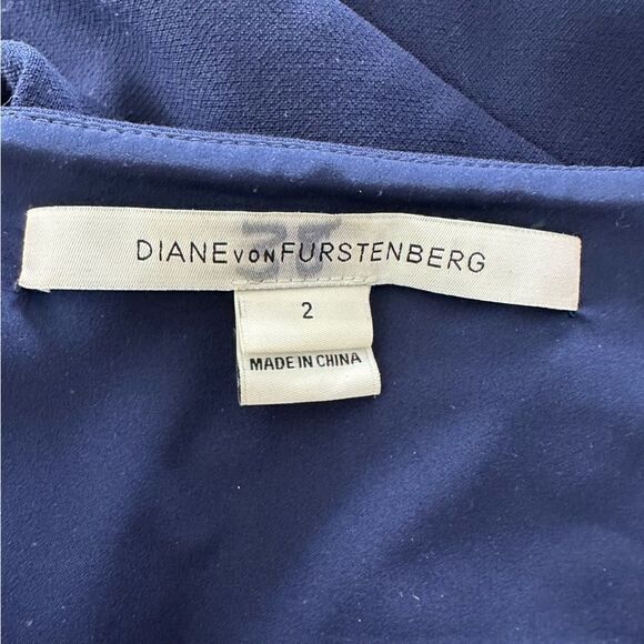 Diane von Furstenberg Navy Side Ruched Dress - Picture 5 of 14